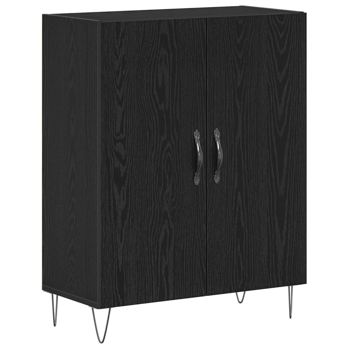 Sideboard Black Oak 69,5X34X90 Cm Engineered Wood