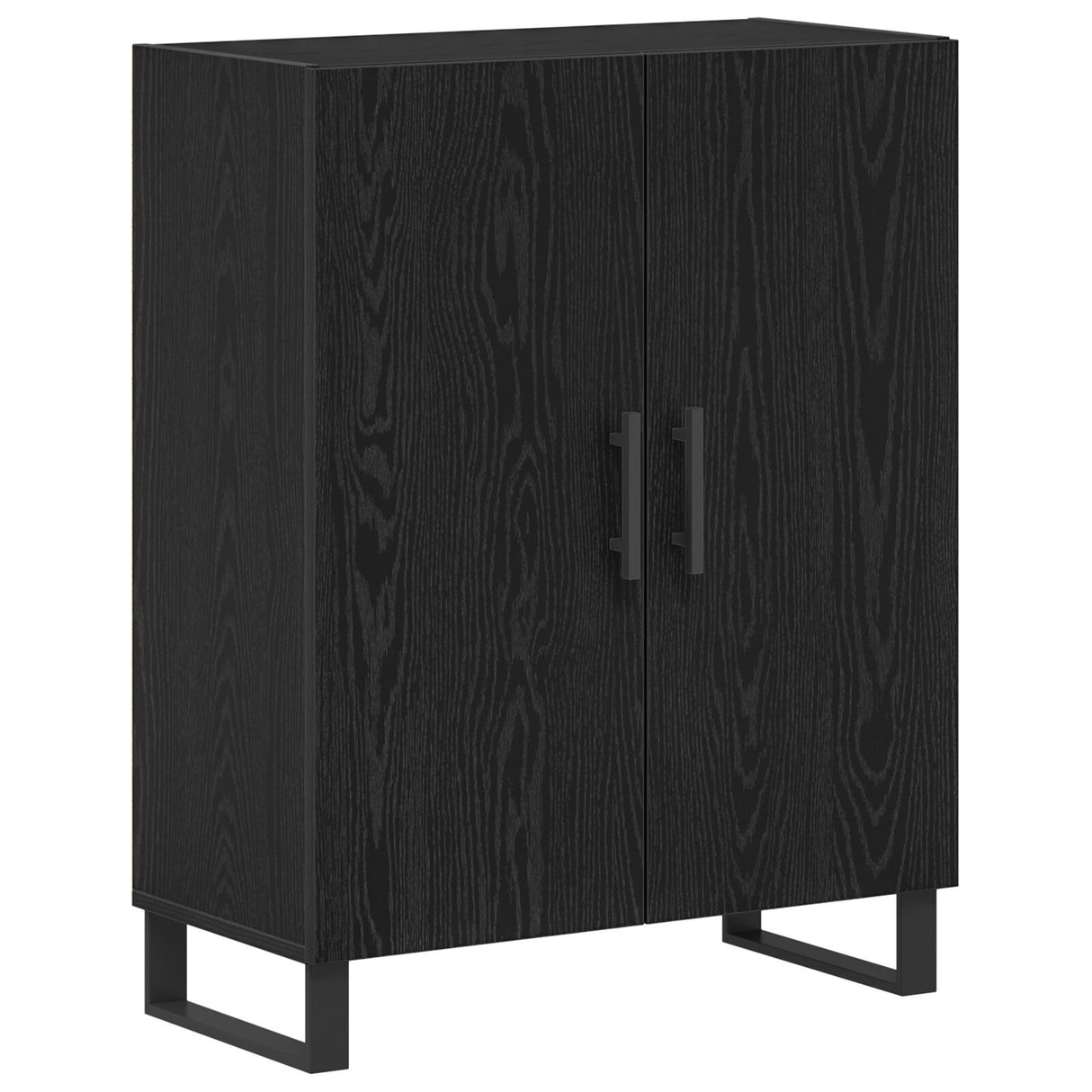 Sideboard Black Oak 69,5X34X90 Cm Engineered Wood