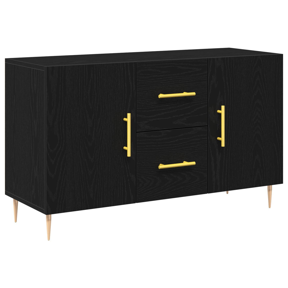 Sideboard Black Oak 100X36X60 Cm Engineered Wood