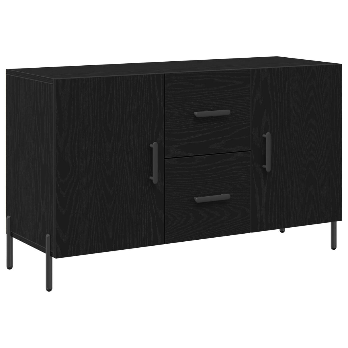 Sideboard Black Oak 100X36X60 Cm Engineered Wood