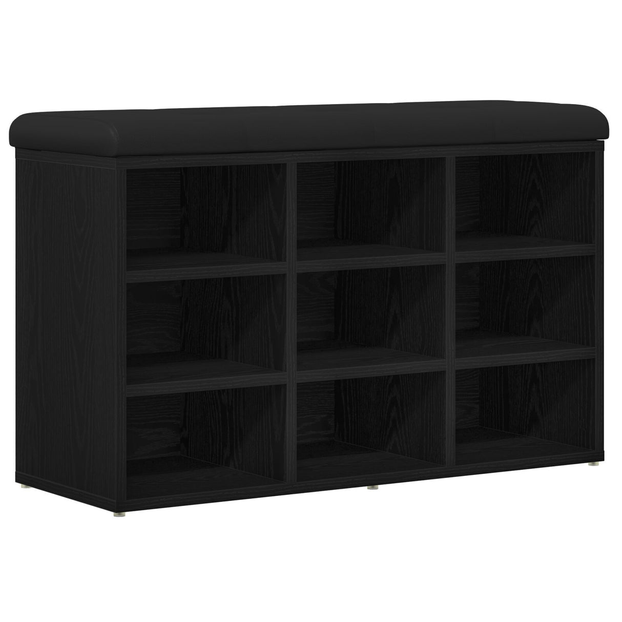 Storage Bench Black Oak 80X30X48 Cm Engineered Wood