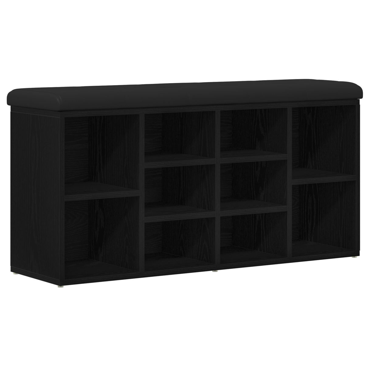 Storage Bench Black Oak 100X30X48 Cm Engineered Wood