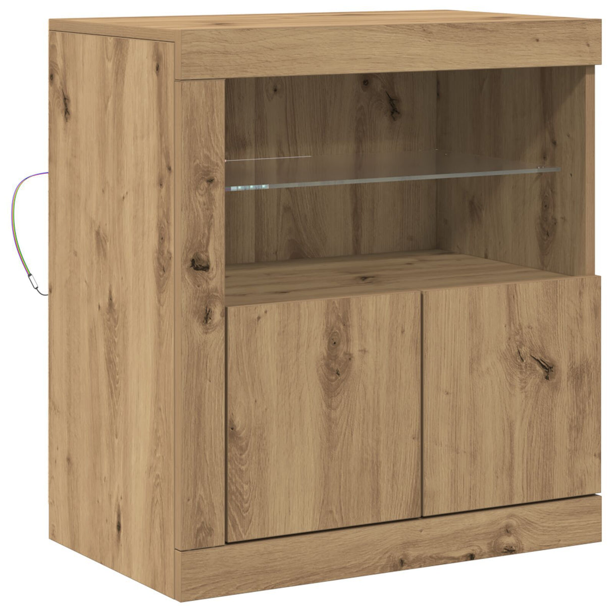 Sideboard With Led Lights Artisan Oak 60,5X37X67 Cm