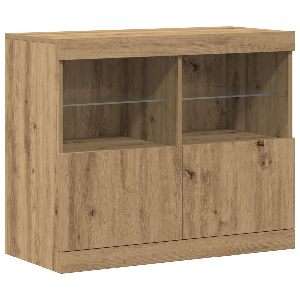 Sideboard With Led Lights Artisan Oak 81X37X67 Cm