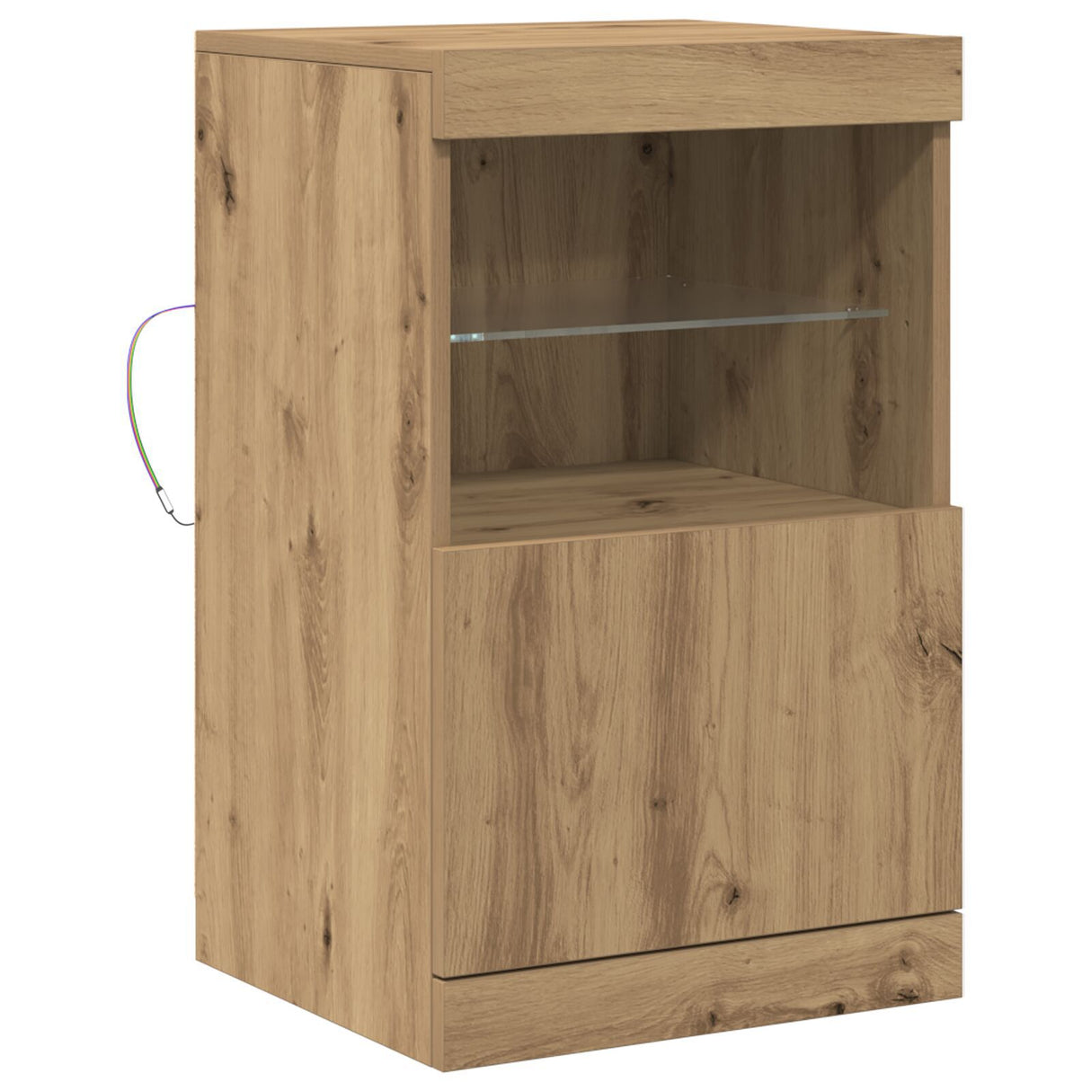 Sideboard With Led Lights Artisan Oak 41X37X67 Cm