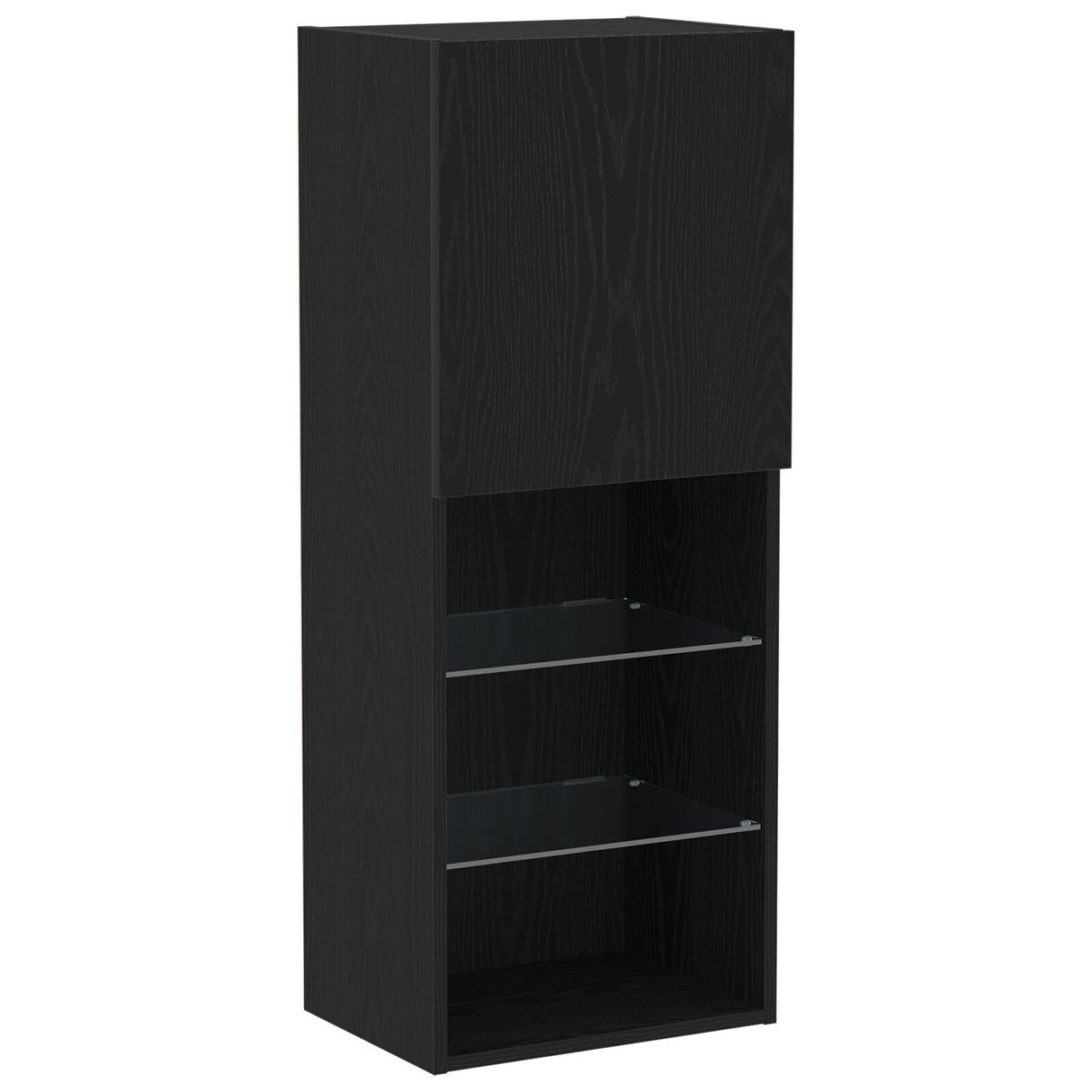 Tv Cabinet With Led Lights Black Oak 40,5X30X102 Cm