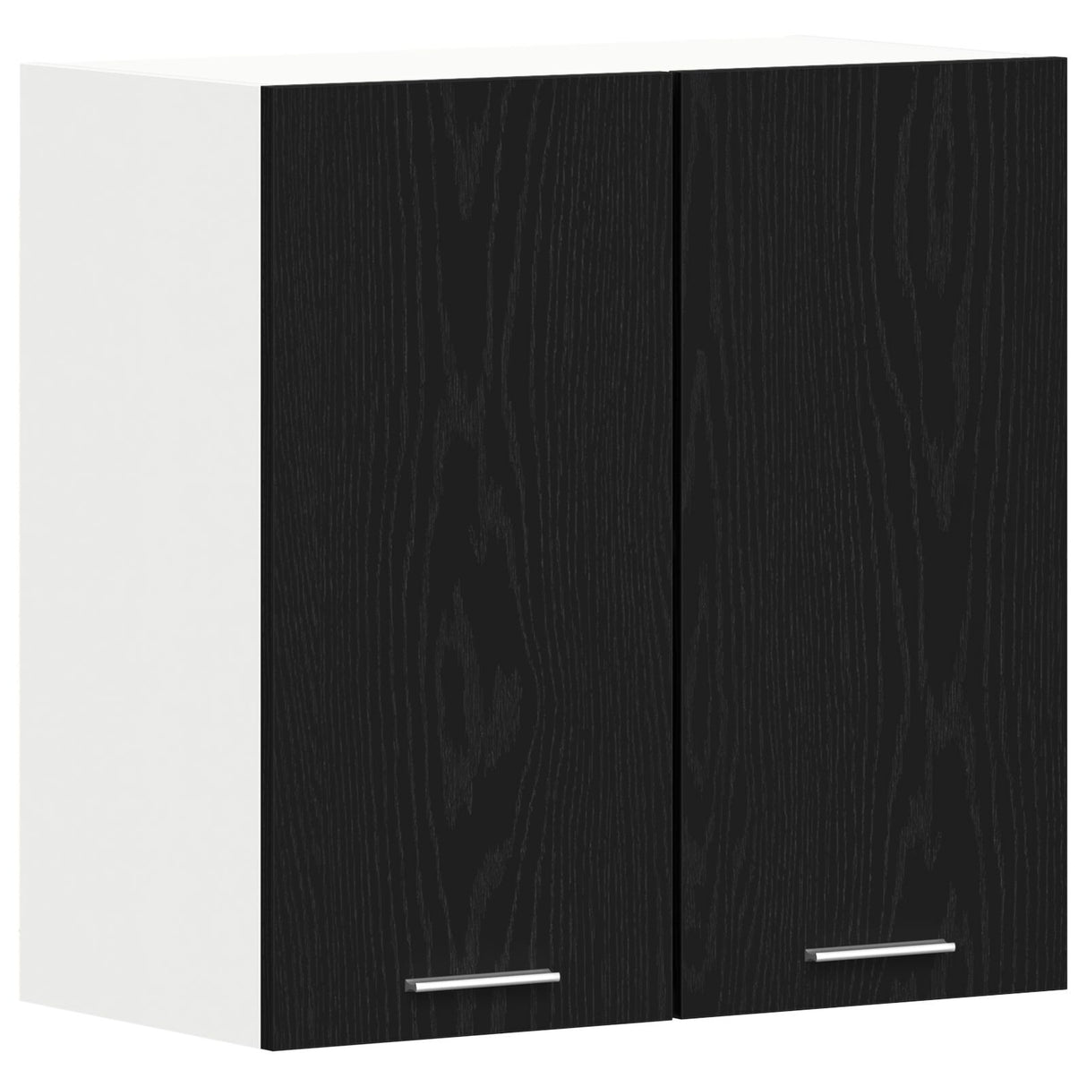 Black Oak Hanging Cabinet 60X31X60 Cm Made Of Engineered Wood