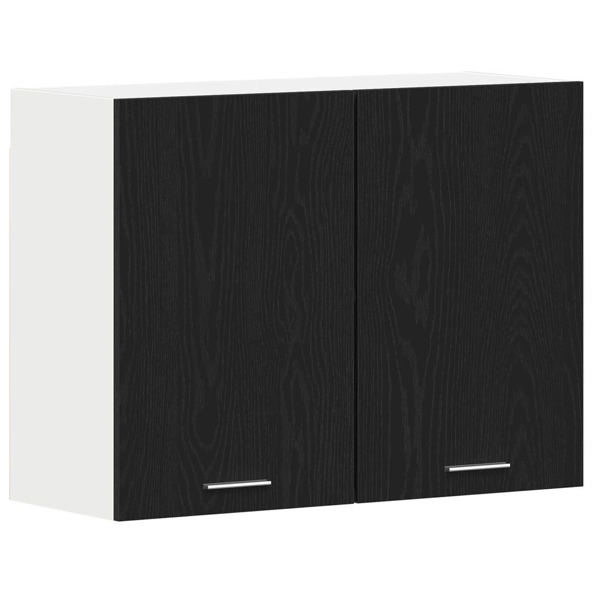 Black Oak Hanging Cabinet - 80X31X60 Cm - Made Of Engineered Wood