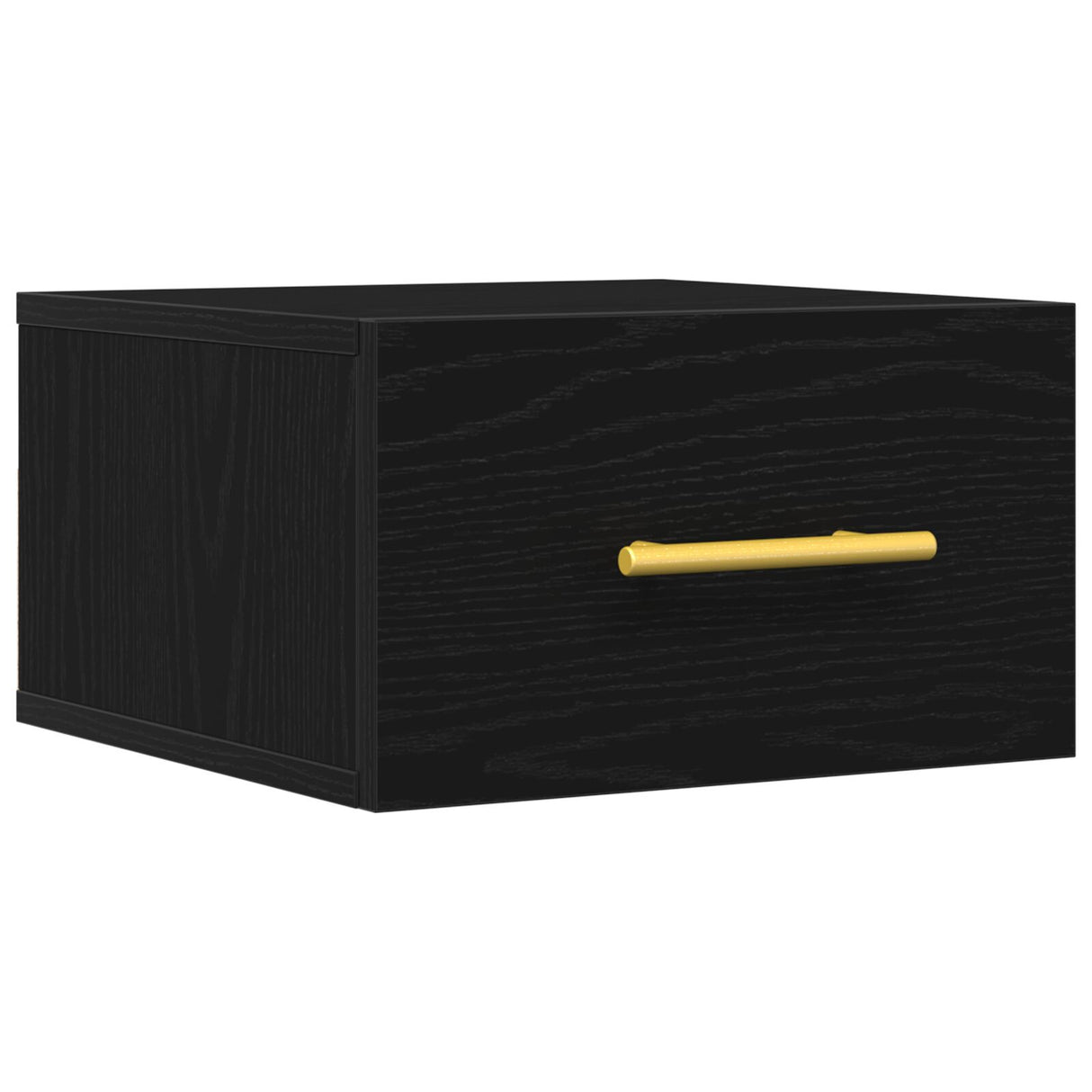 Bedside Cabinet Wall-Mounted Black Oak 35X35X20 Cm