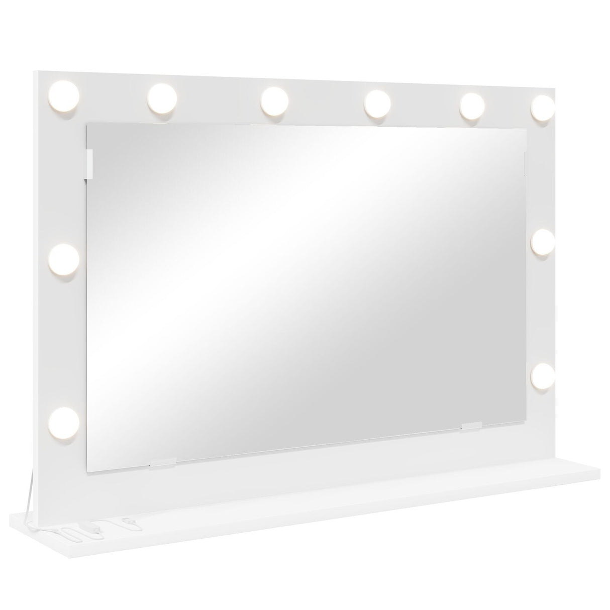 Vanity Mirror With Led Lights White 80X55X18 Cm
