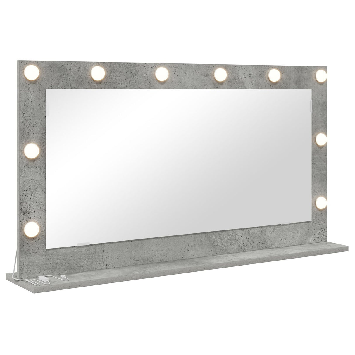 Vanity Mirror Concrete Grey Concrete 100 X 55 X 18 Cm Mirror