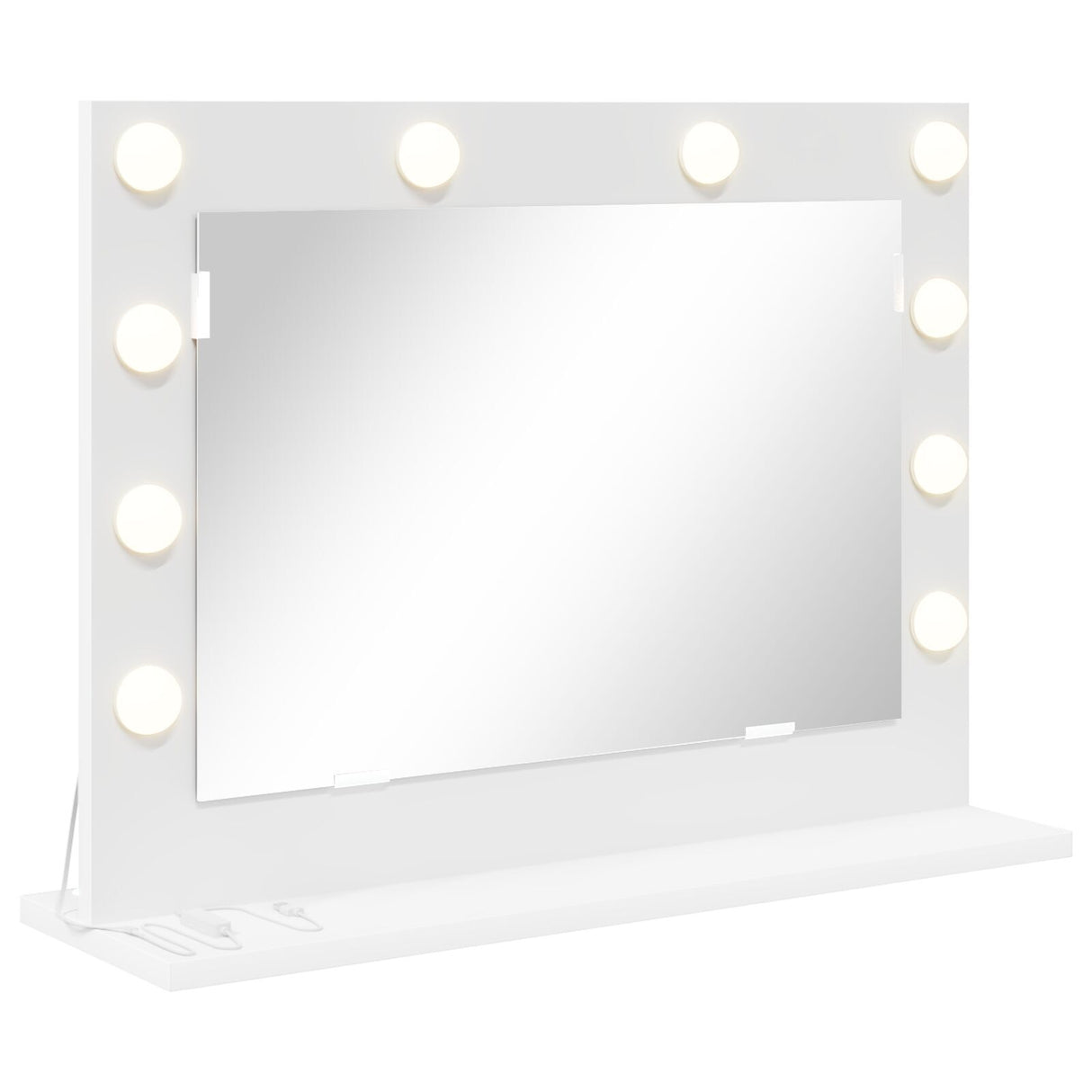 Vanity Mirror With Led Lights White 60X45X18 Cm