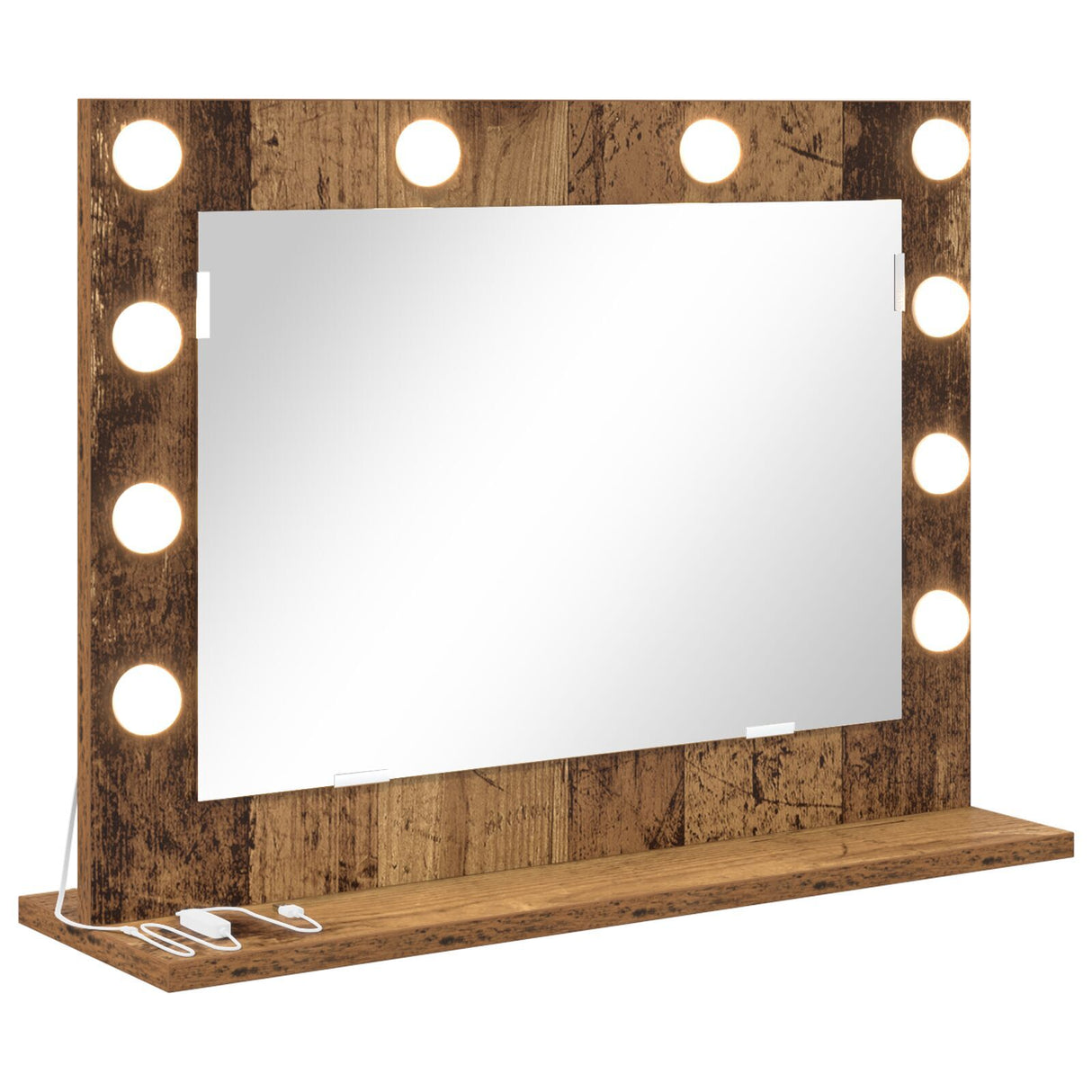Vanity Mirror Old Wood Wood 60 X 45 X 18 Cm Mirror