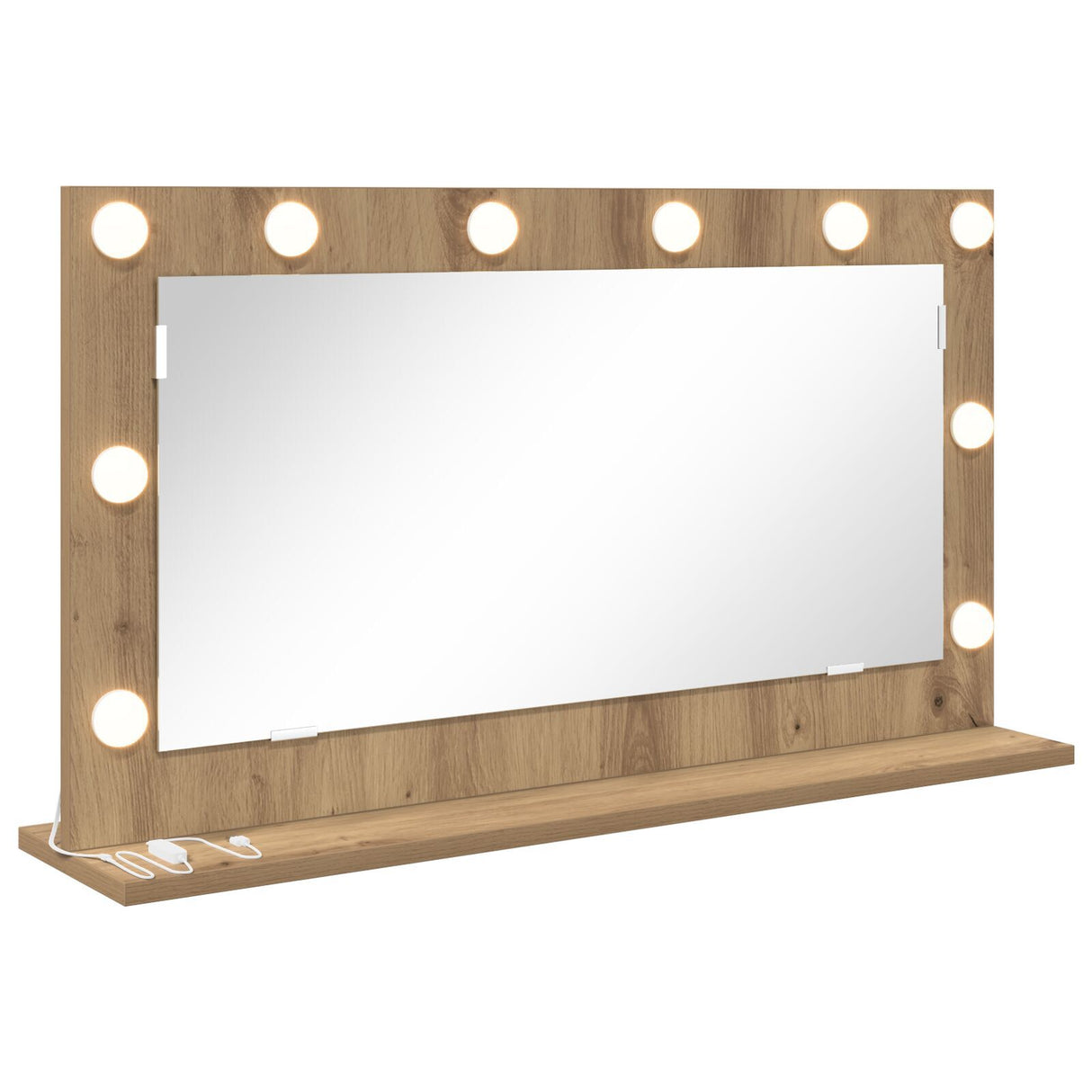 Vanity Mirror Artisan Oak Particle Board 80 X 45 X 18 Cm Mirror