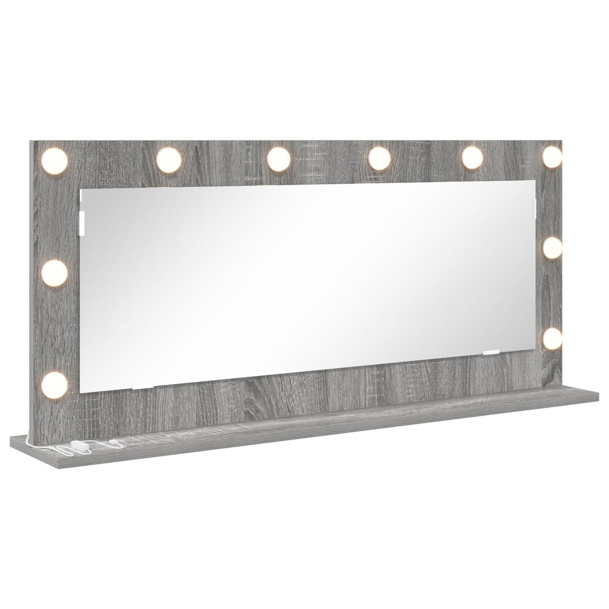 Vanity Mirror With Led Lights Grey Sonoma 100X45X18 Cm