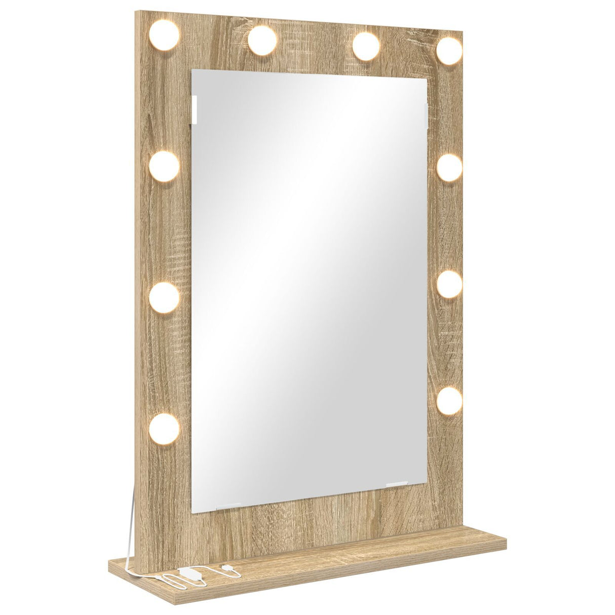 Vanity Mirror Sonoma Oak Mdf, Glass 70 X 50 X 18 Cm Mirror