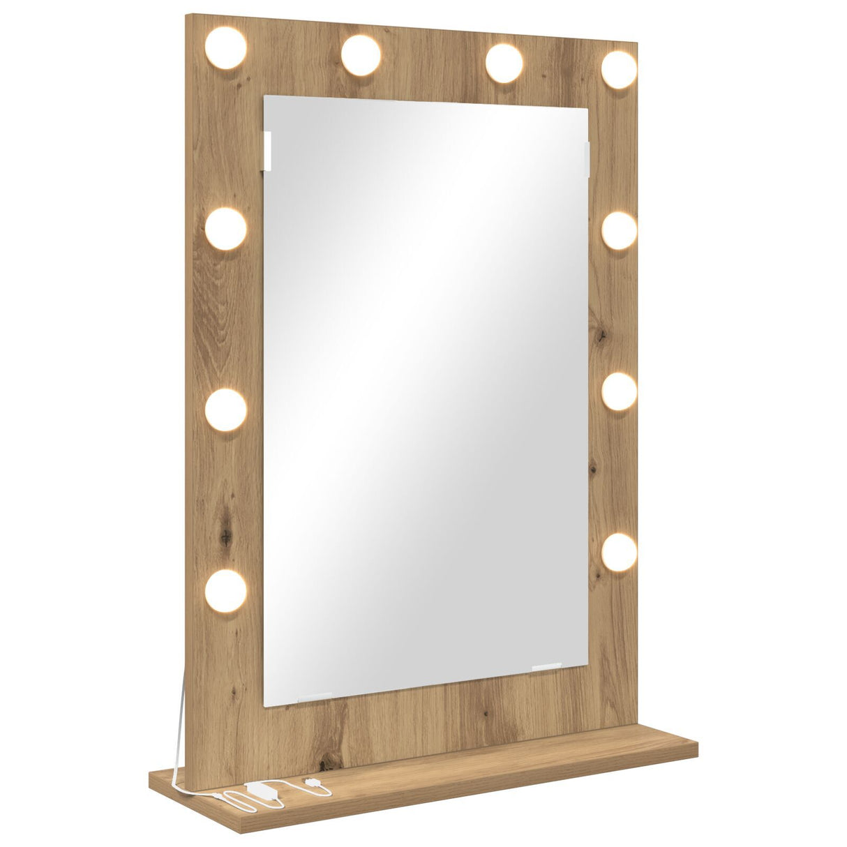 Vanity Mirror Artisan Oak Wood 70 X 50 X 18 Cm Vanity Mirror