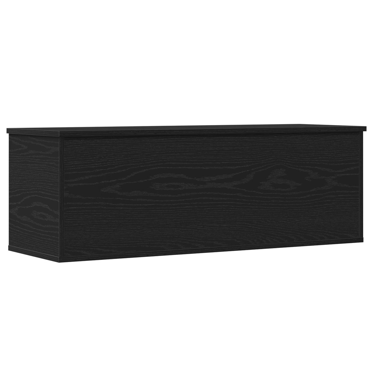 Storage Box In Black Oak - 102X35X35 Cm, Made From Engineered Wood