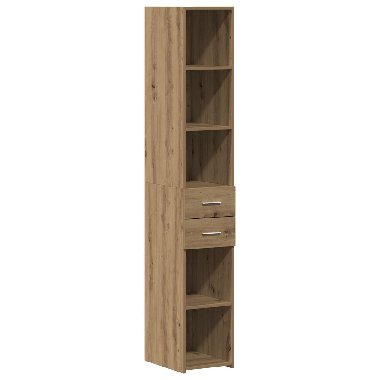 Highboard Black Oak 30X42,5X185 Cm Engineered Wood