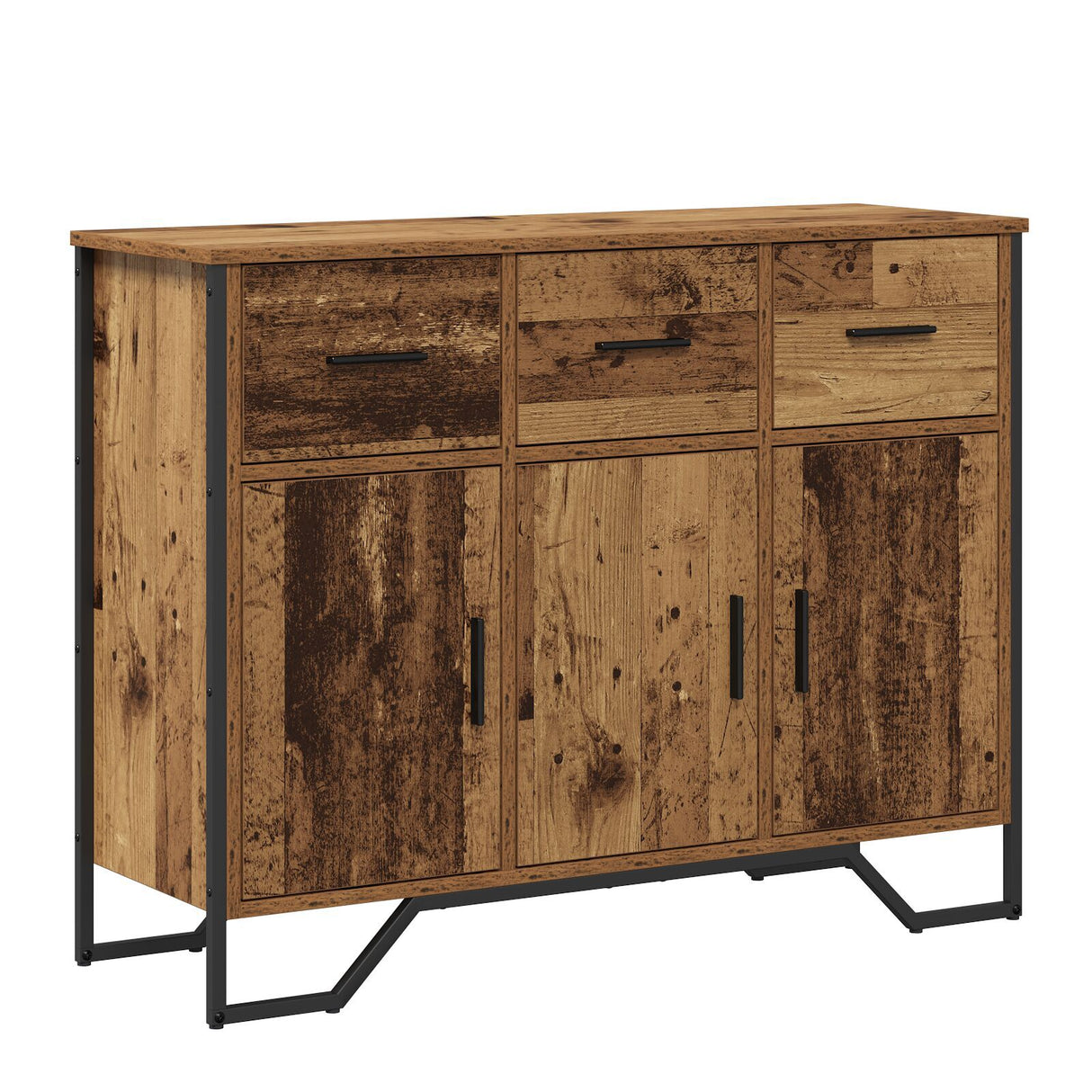 Sideboard Old Wood Oak 97X32.5X74.5 Cm Engineered Wood