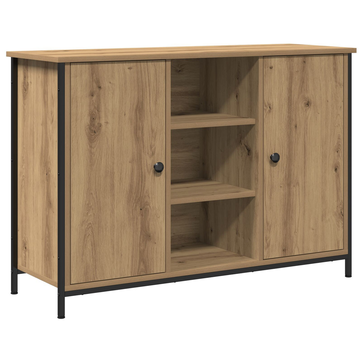 Sideboard Artisan Oak 100X35X70 Cm Engineered Wood And Steel