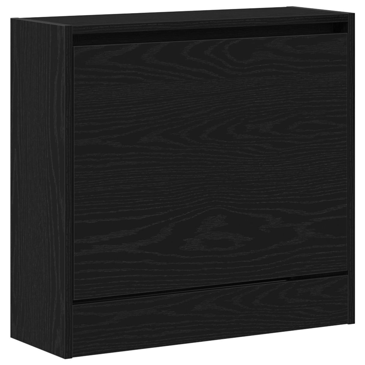 Shoe Cabinet Black Oak 60X21X57 Cm Engineered Wood