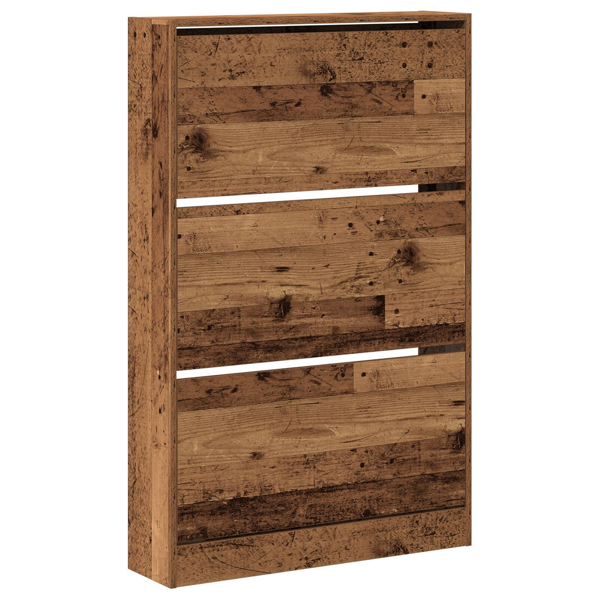 Shoe Cabinet Old Wood 80X21X125,5 Cm Engineered Wood