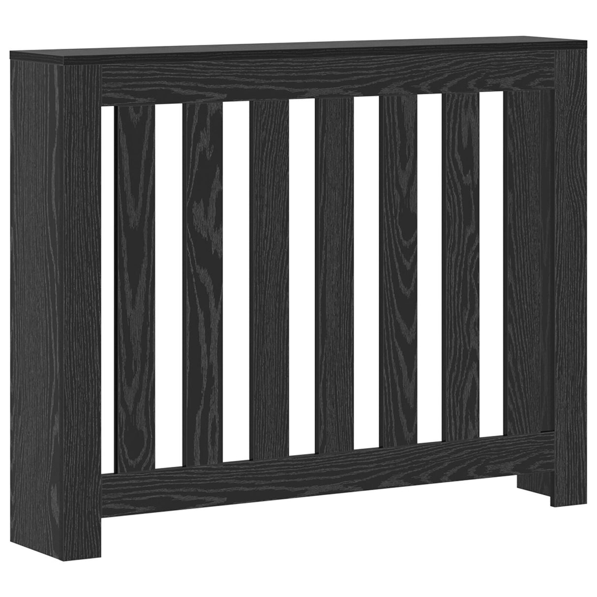 Radiator Cover Black Oak 104X20X82 Cm Engineered Wood