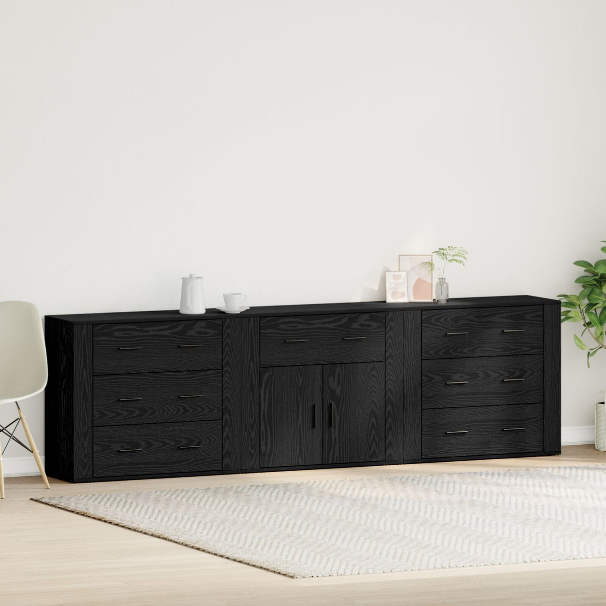 Sideboards 3 Pcs Engineered Wood