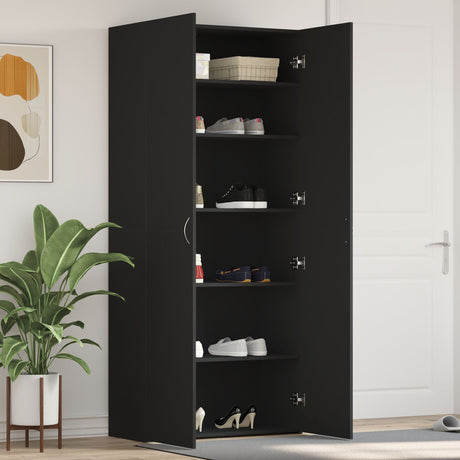 Shoe Cabinet 80X35,5X180 Cm Engineered Wood