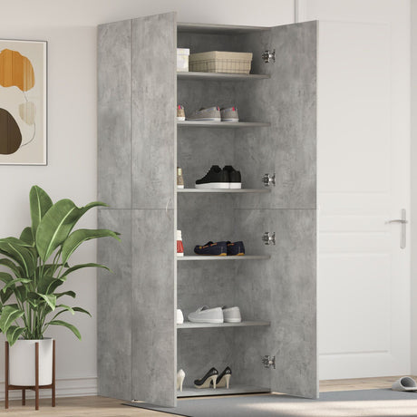 Shoe Cabinet 80X35,5X180 Cm Engineered Wood