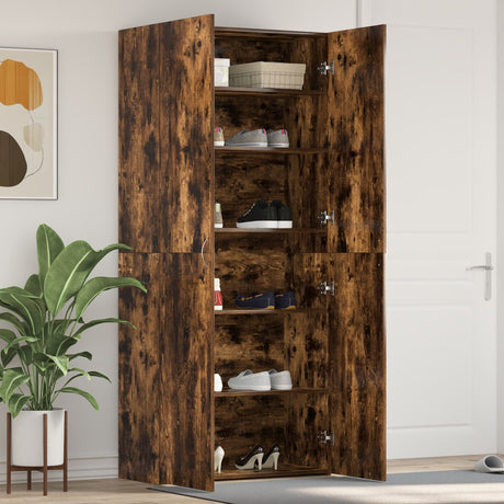 Shoe Cabinet 80X35,5X180 Cm Engineered Wood