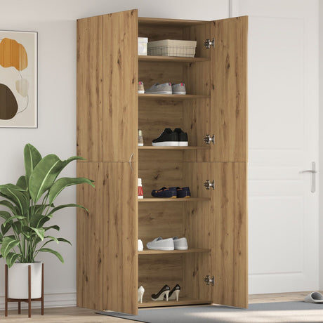 Shoe Cabinet 80X35,5X180 Cm Engineered Wood