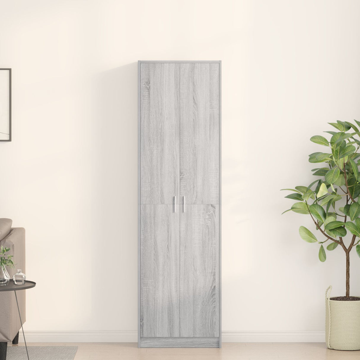 Wardrobe Grey Sonoma 55X25X189 Cm Engineered Wood