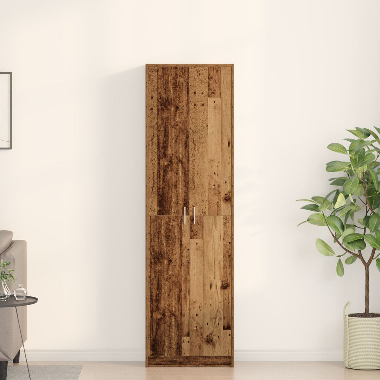 Wardrobe Old Wood 55X25X189 Cm Engineered Wood