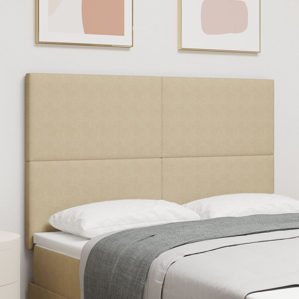 Headboard Plain Design Corduroy Fabric