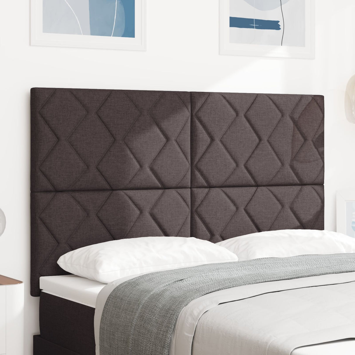 Headboard Diamond Blocks Design Fabric, Headboard Diamond Blocks Design 160 Cm Fabric