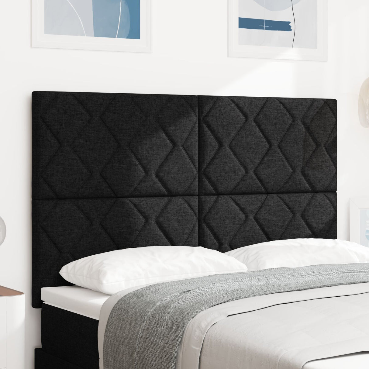 Headboard Diamond Blocks Design Fabric, Headboard Diamond Blocks Design 160 Cm Fabric