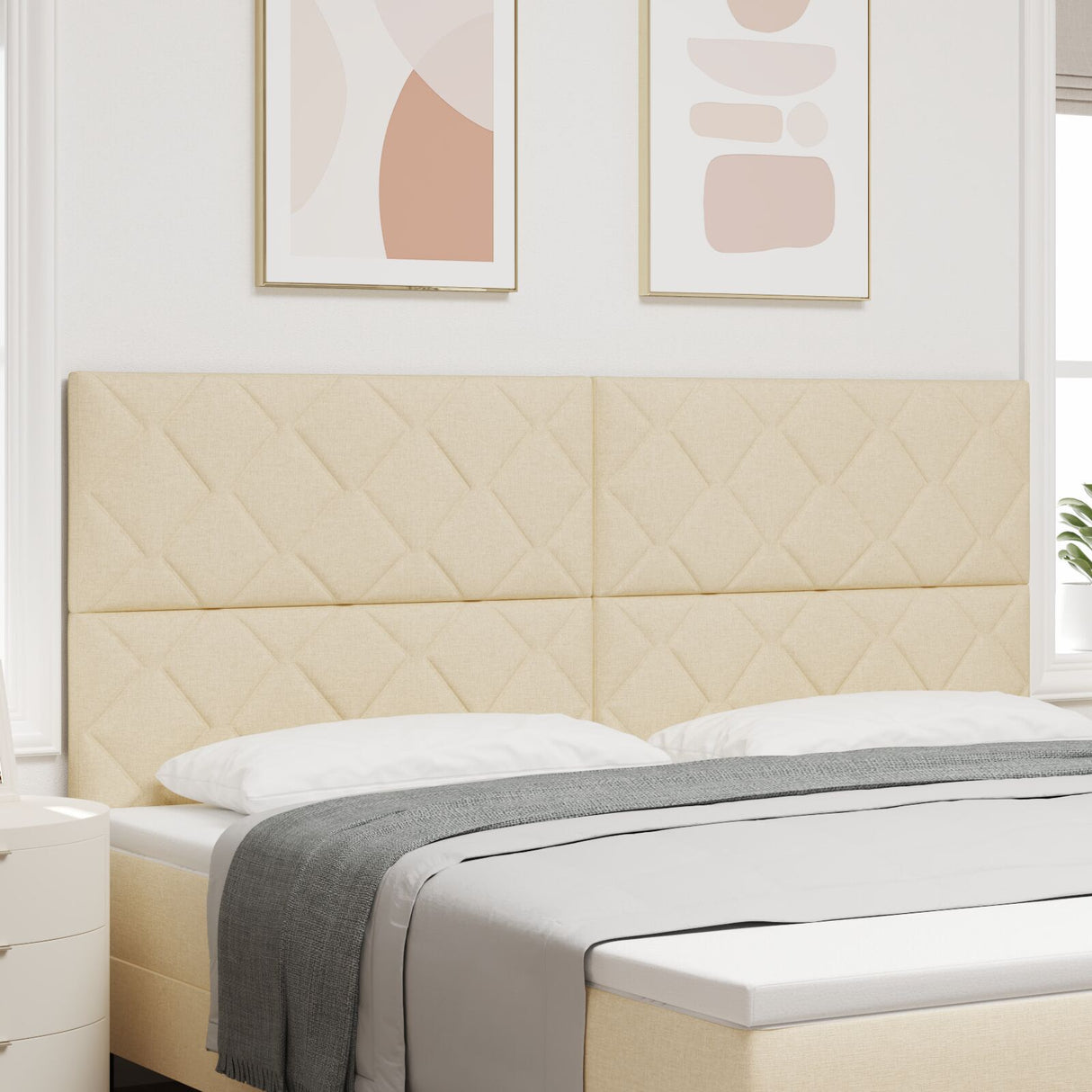 Headboard Diamond Blocks Design Fabric, Headboard Diamond Blocks Design 160 Cm Fabric