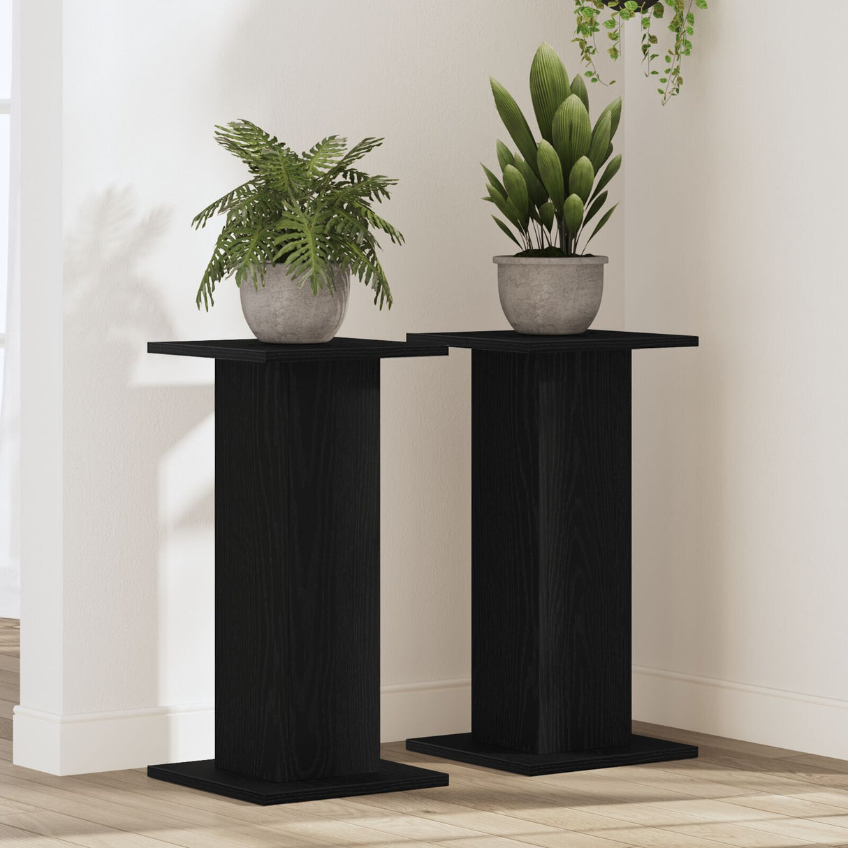 Speaker Stands 2 Pcs Black Oak 30X30X60 Cm Engineered Wood
