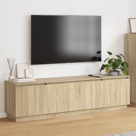 Tv Cabinet With Led 180X38X49 Cm Engineered Wood