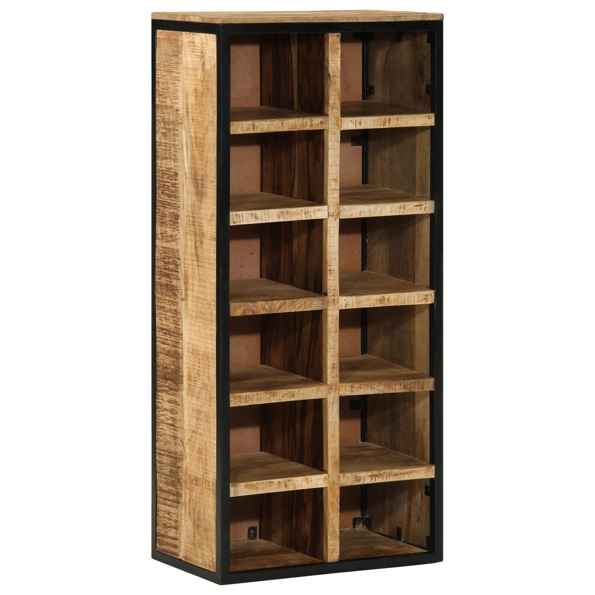Shoe Cabinet 50X30X110 Cm Solid Rough Wood Mango