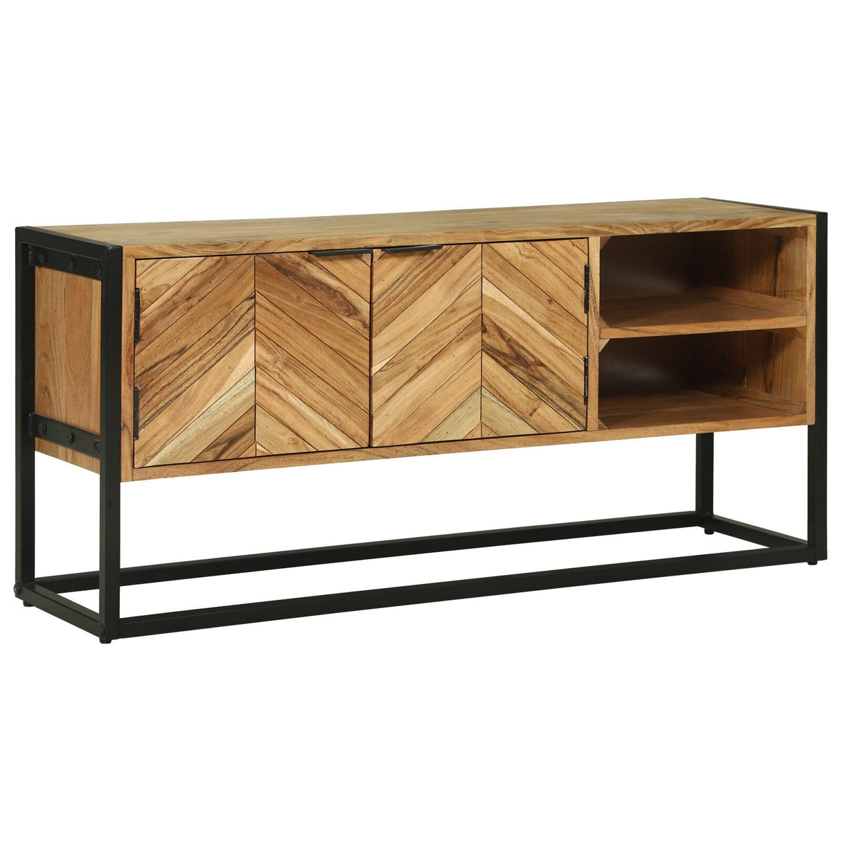 Tv Cabinet 110X30X50 Cm Solid Wood Acacia