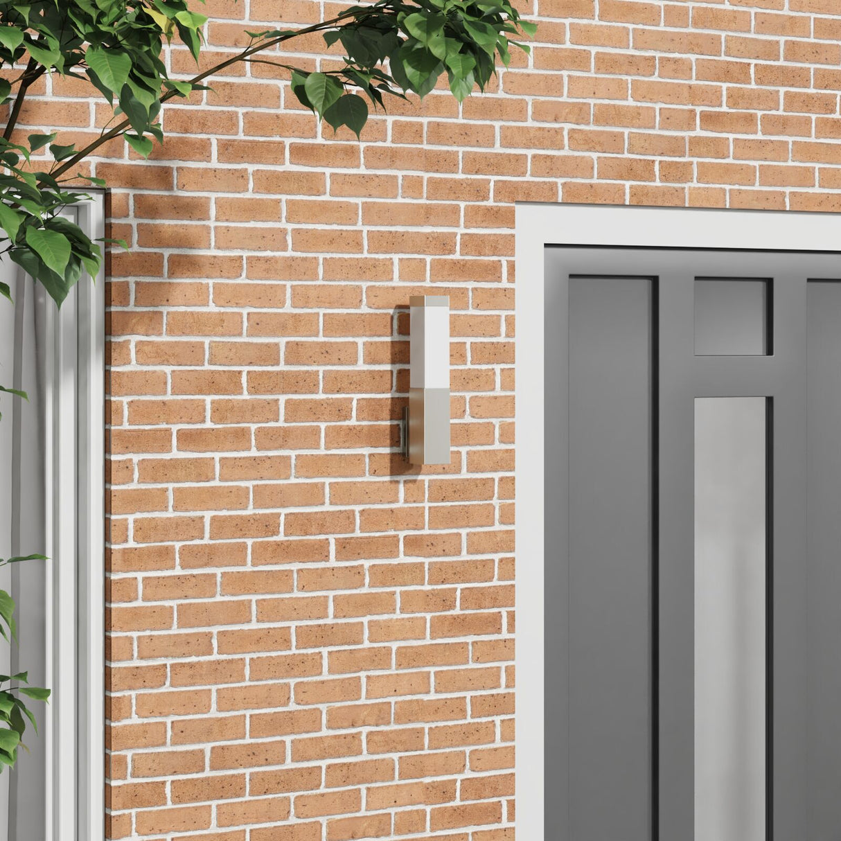 Outdoor Wall Light Silver Ip44