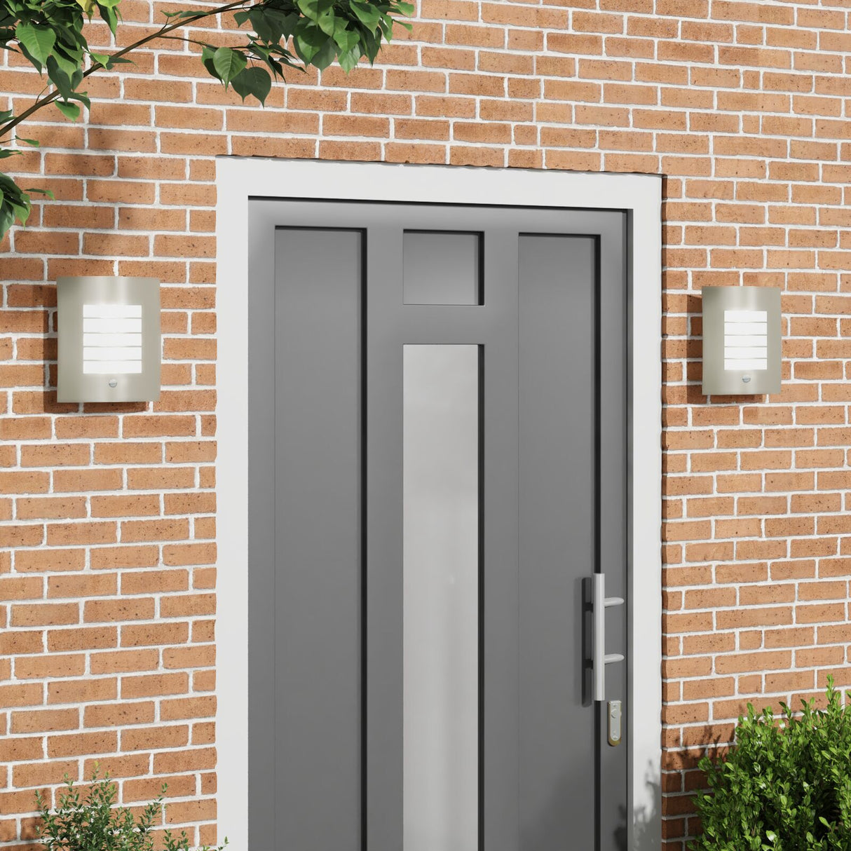 Outdoor Wall Light 2 Pcs Silver Ip44