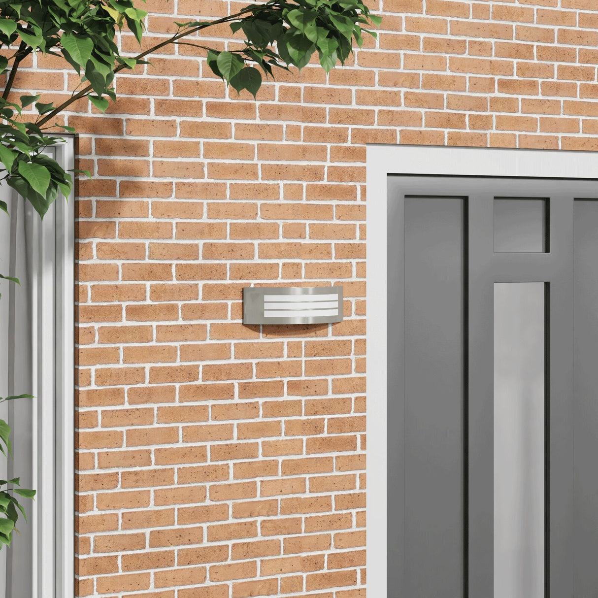 Outdoor Wall Light Silver Ip44