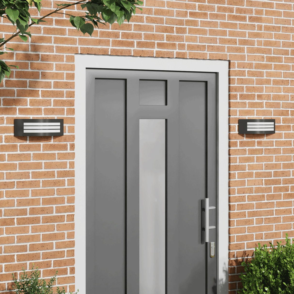 Outdoor Wall Light Silver Ip44