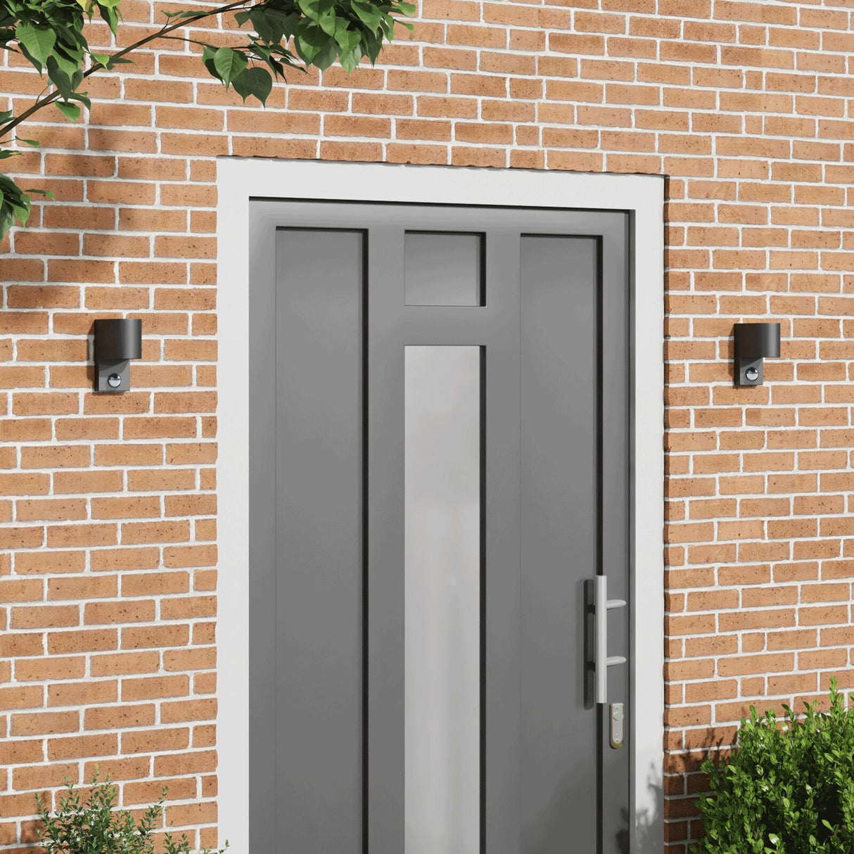 Outdoor Wall Lights Black Stainless Steel Ip44