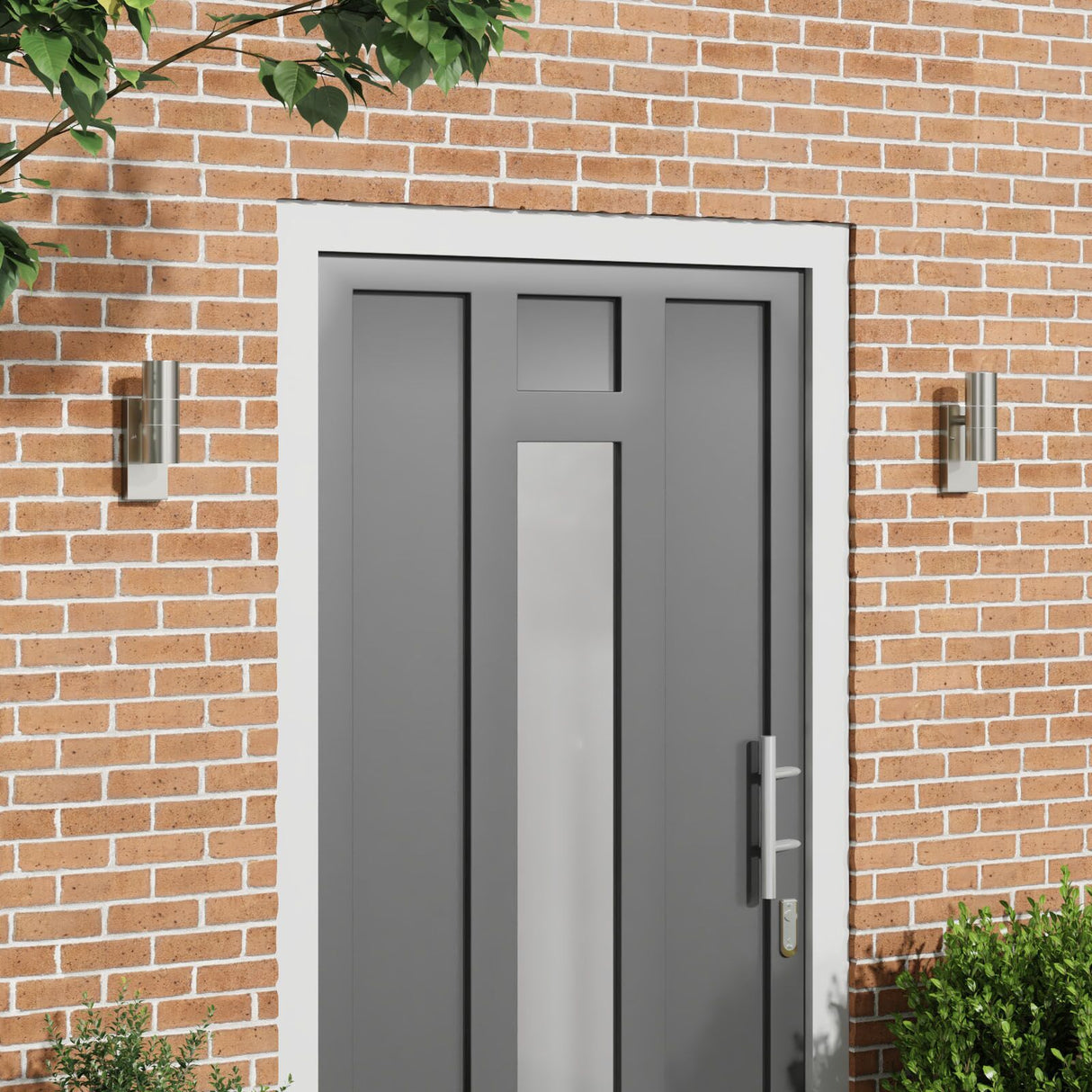 Outdoor Wall Light Silver Ip44