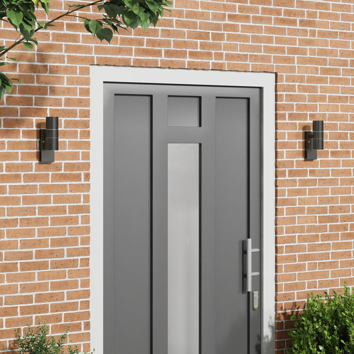 Outdoor Wall Light Silver Ip44